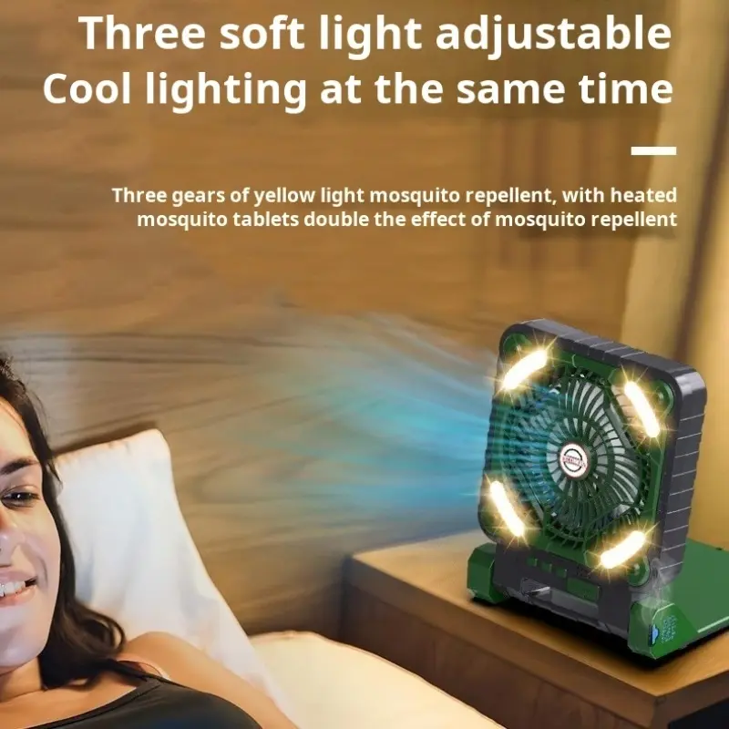 Solar Charging Portable Outdoor Camping Multifunctional Fan Camping Fan new