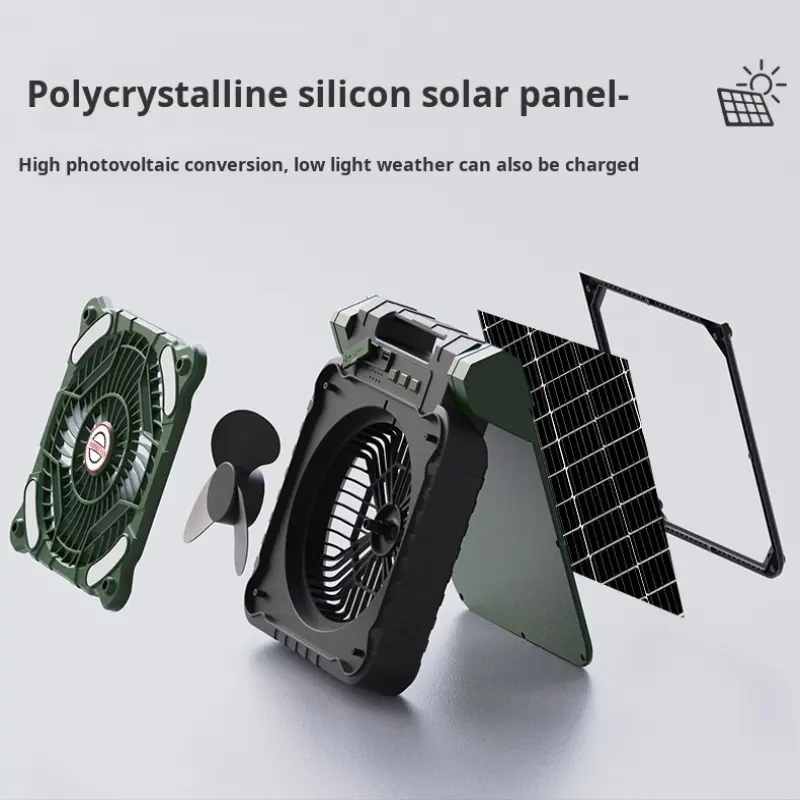 Solar Charging Portable Outdoor Camping Multifunctional Fan Camping Fan new