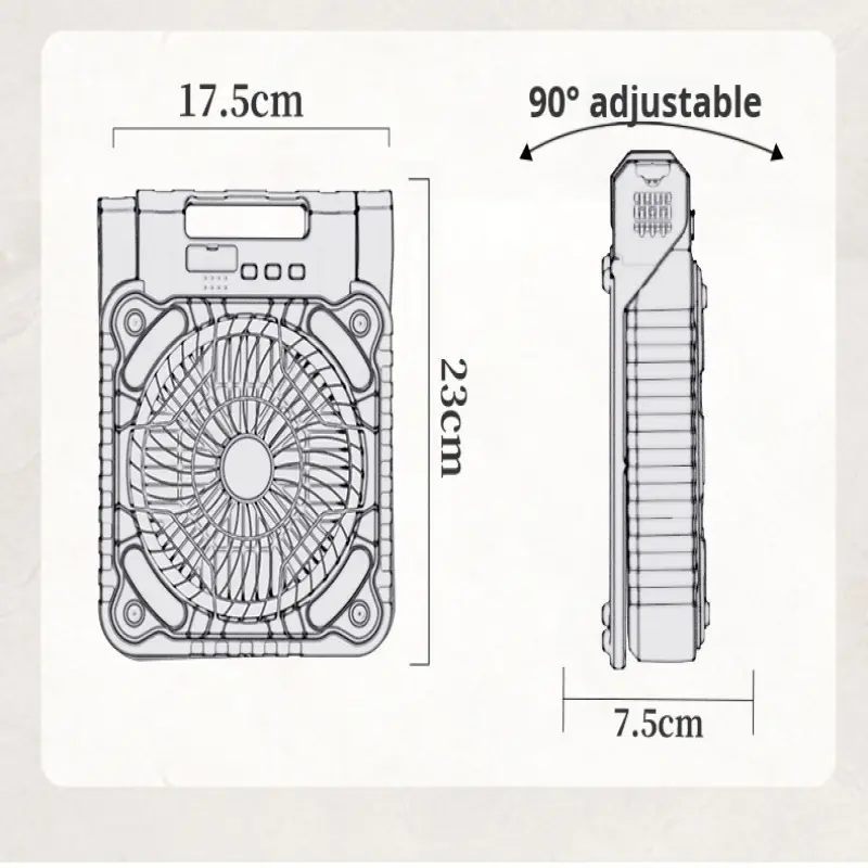 Solar Charging Portable Outdoor Camping Multifunctional Fan Camping Fan new