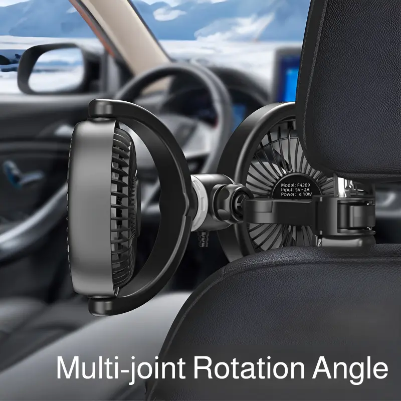 Car double-head fan car rear seat electric fan summer large truck car universal electric fan usb car