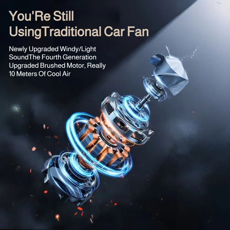 Car double-head fan car rear seat electric fan summer large truck car universal electric fan usb car