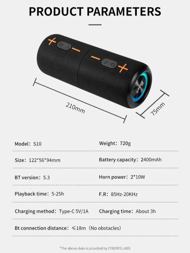 Wireless Bluetooth Speaker Dazzling  Split Subwoofer Wireless Bluetooth Audio RGB Outdoor Wireless 2-in-1 Magnetic Speaker