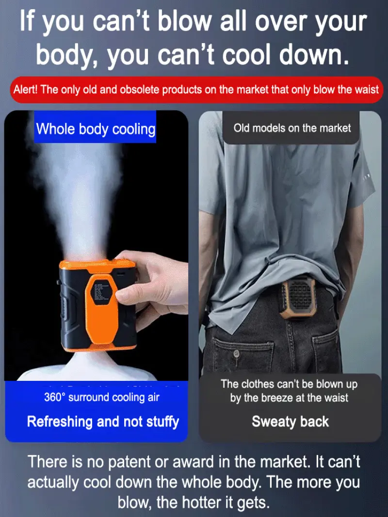 Portable Frozen Fan AntiOutdoor Cooling Highspeed Cooling Mini Hanging Fan Walking Site Clip Fan