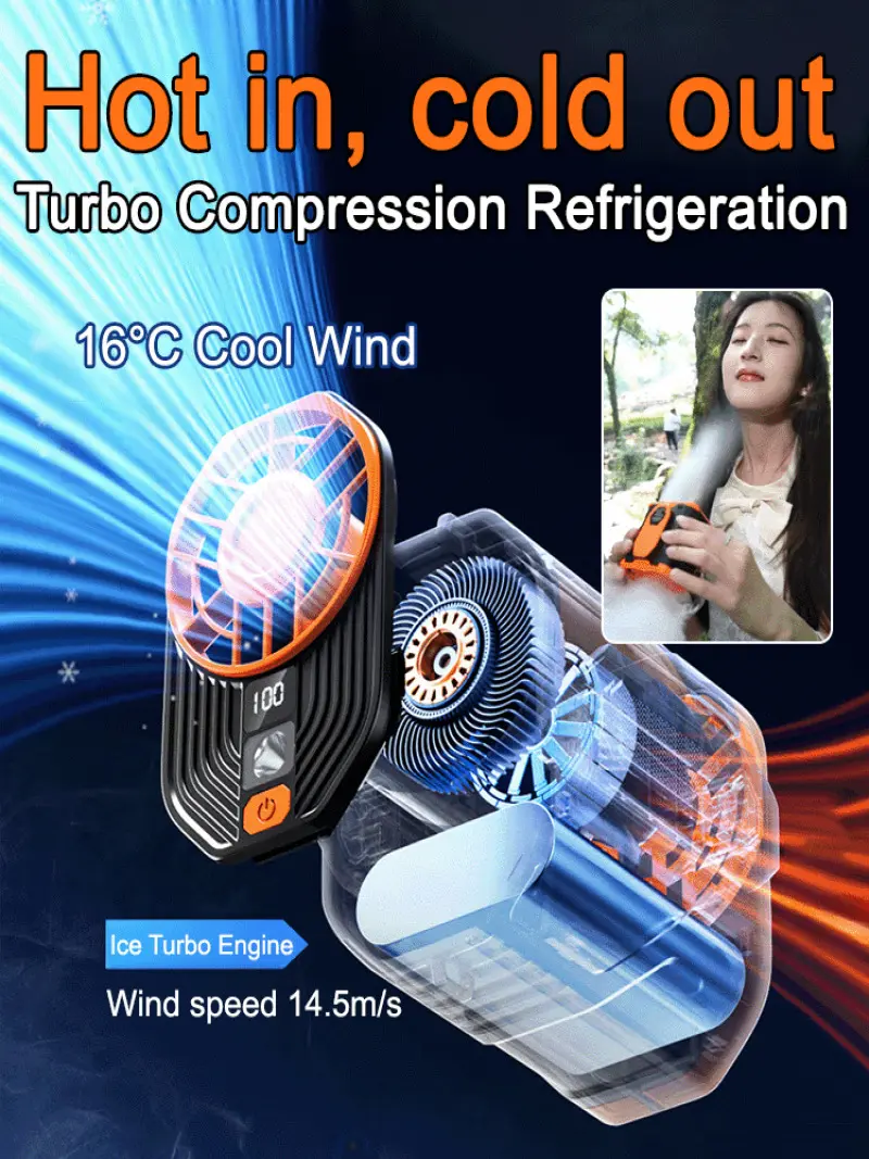 Portable Frozen Fan AntiOutdoor Cooling Highspeed Cooling Mini Hanging Fan Walking Site Clip Fan