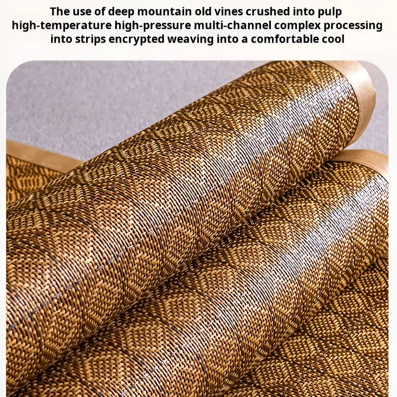 Ice Silk Mat  Foldable Double Bed Mugwort Mat Cool Mat Bamboo Mat Summer Naked Sleeping Student  Foldable Ice Silk Mat