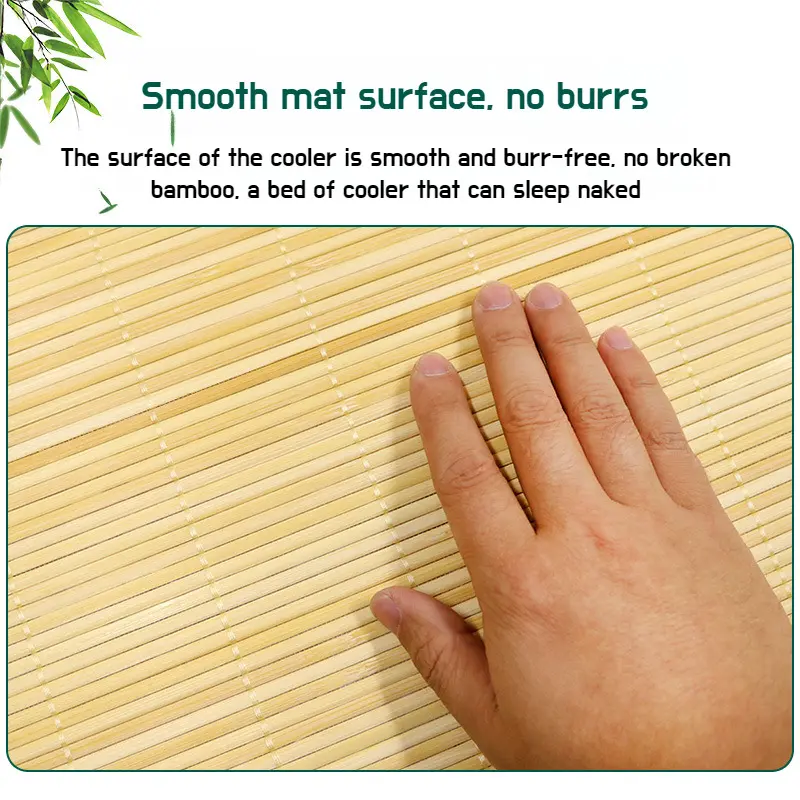 Dormitory Single Bamboo Mat Summer Cooler Mat Set Student Dormitory Mat Bunk Beds 0.85X1.9M with Pillow Mat Rattan Mattress