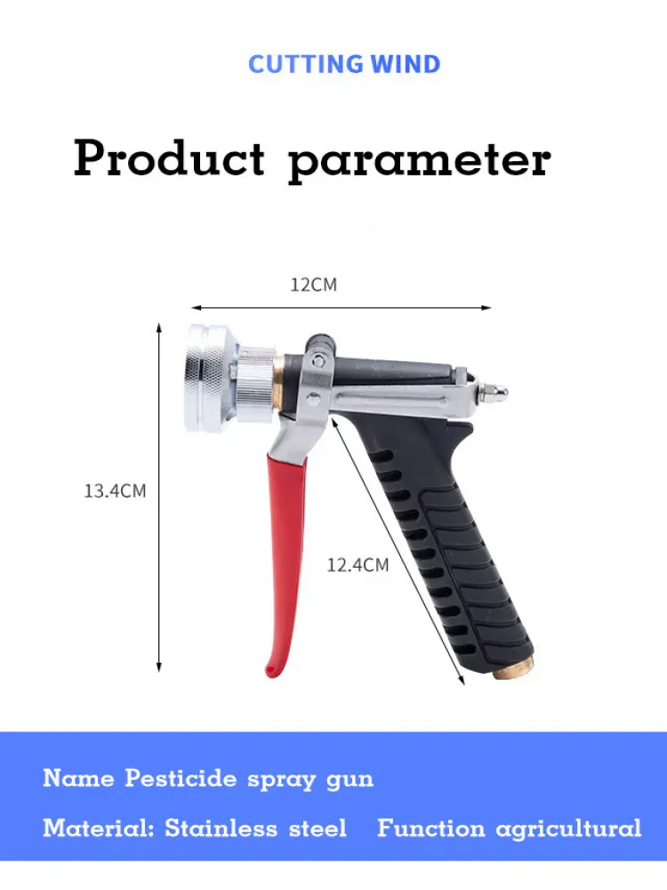 Agricultural Electric Sprayer High Pressure Stainless Steel Spray Gun Water Gun Atomizing Sprayer