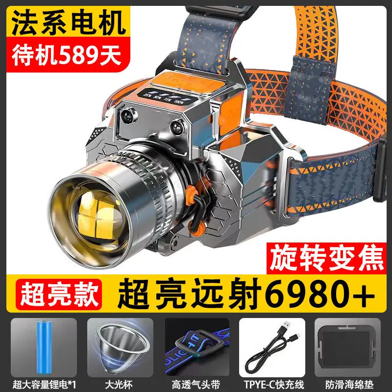 Large lithium battery, high brightness LED headlights Large lithium battery, high brightness LED headlights