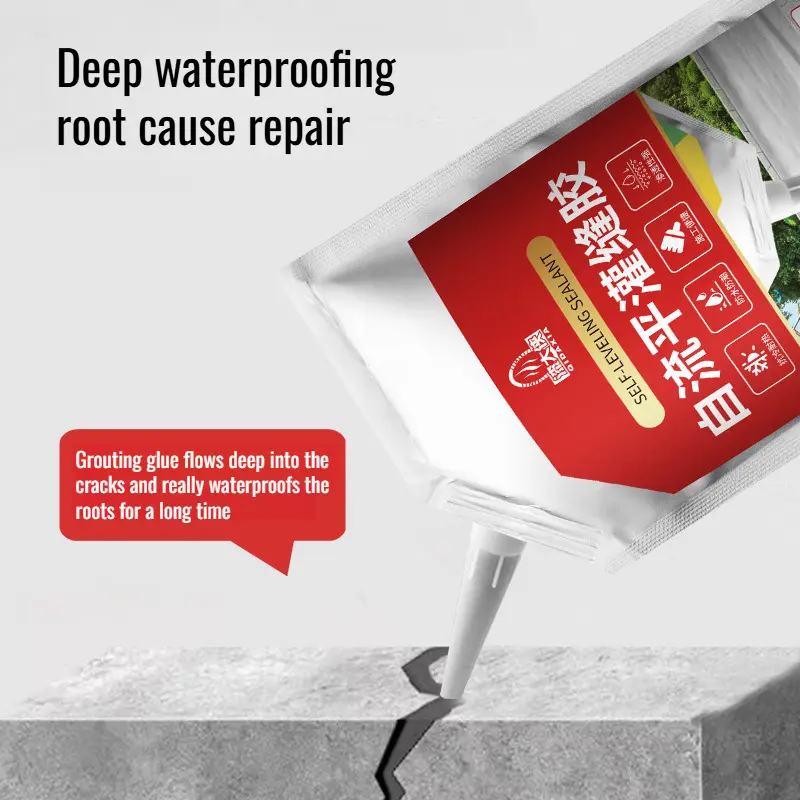Floor Caulk Crack Repair Sealant Wall Waterproofing Irrigation Sealant Caulking Glue Wall Ground Gap Quick Drying Crack Resistan