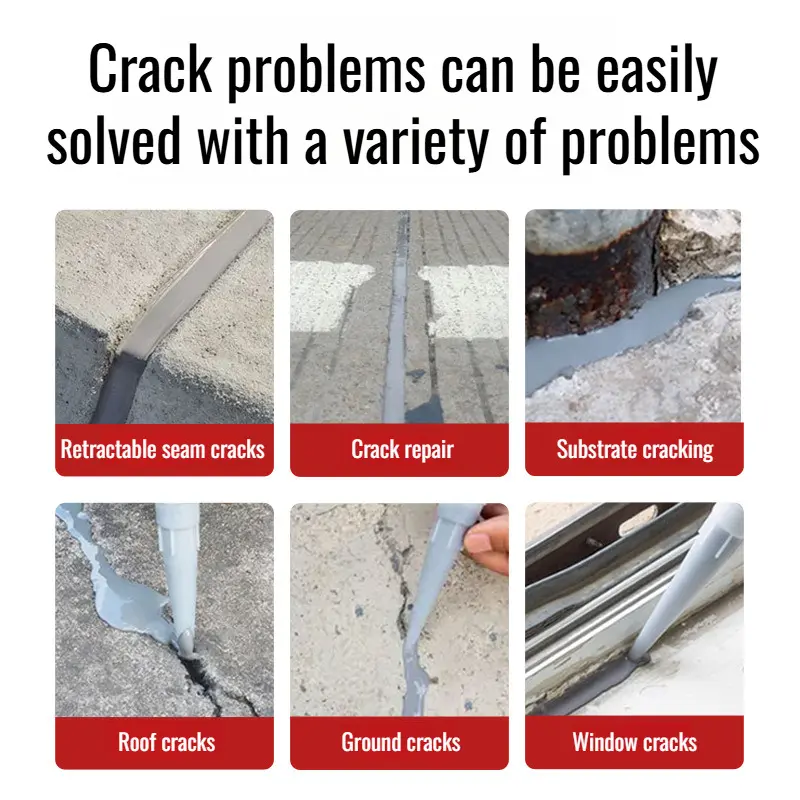 Floor Caulk Crack Repair Sealant Wall Waterproofing Irrigation Sealant Caulking Glue Wall Ground Gap Quick Drying Crack Resistan