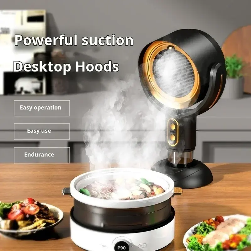 USB Charging Exhaust Hood Suction Large Suction Absorbs Oil Air Blower for Indoor BBQ Hot Pot Large Suction Cooker Hood