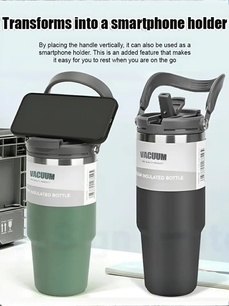 Insulated Ice Cup 900/1200ml Thermos Cup Can Keep Warm or Cold for 48 Hours Car Insulated Ice Cup Iced Travel Cup for Outdoor