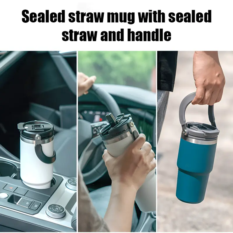 Insulated Ice Cup 900/1200ml Thermos Cup Can Keep Warm or Cold for 48 Hours Car Insulated Ice Cup Iced Travel Cup for Outdoor