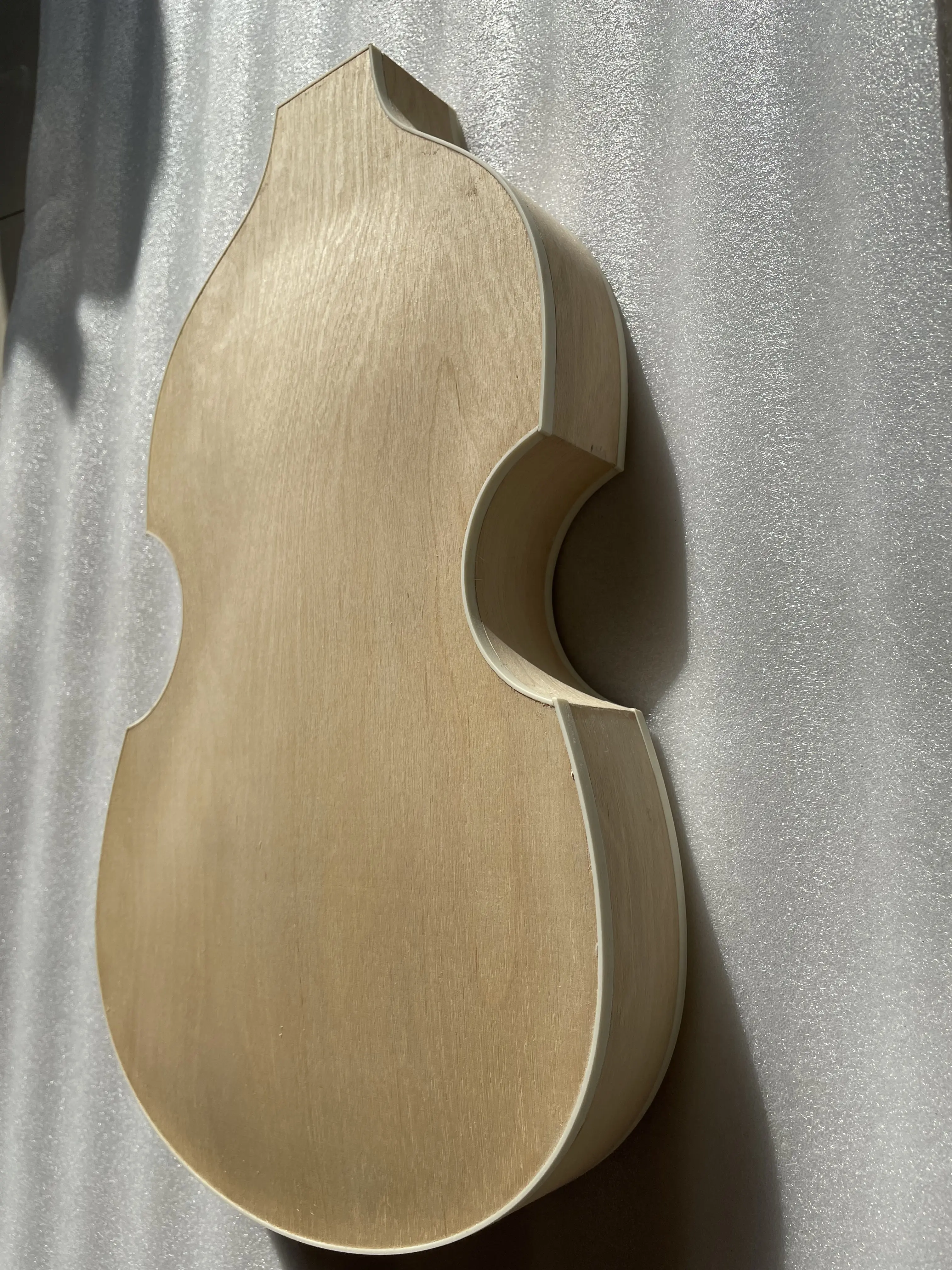 H500/1 Paul Bass Guitar Body, 4 Strings, Unfinished Sound Barrel, Tiger Shadow Flame, Plywood,Maple Back, Spruce Top,Brand New