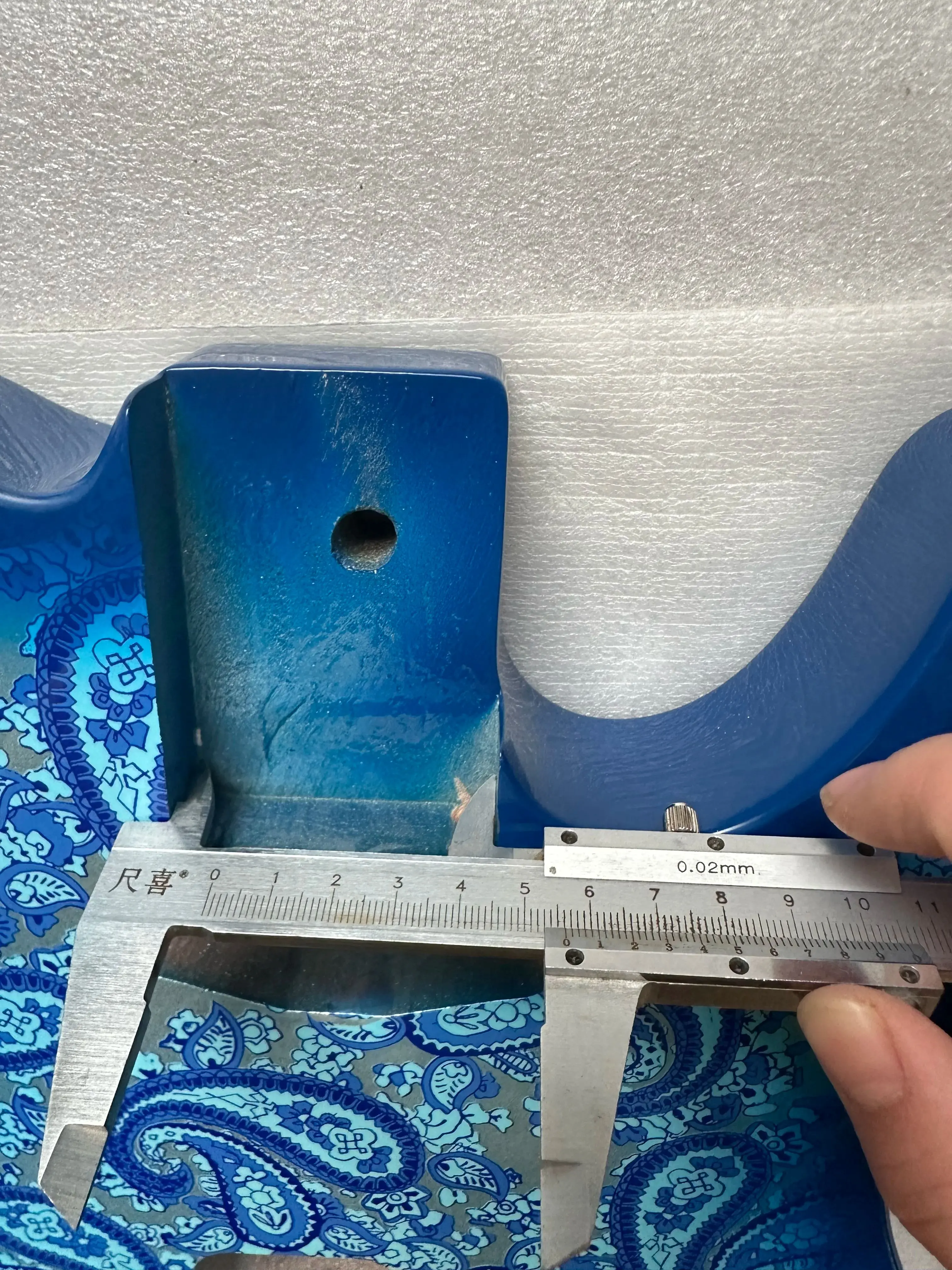 Electric Guitar Body Gloss Finished, Blue or Pink Amoeba Pattern, Solid Mahogany Wood, Real Photos, Wholesale, New, In Stock