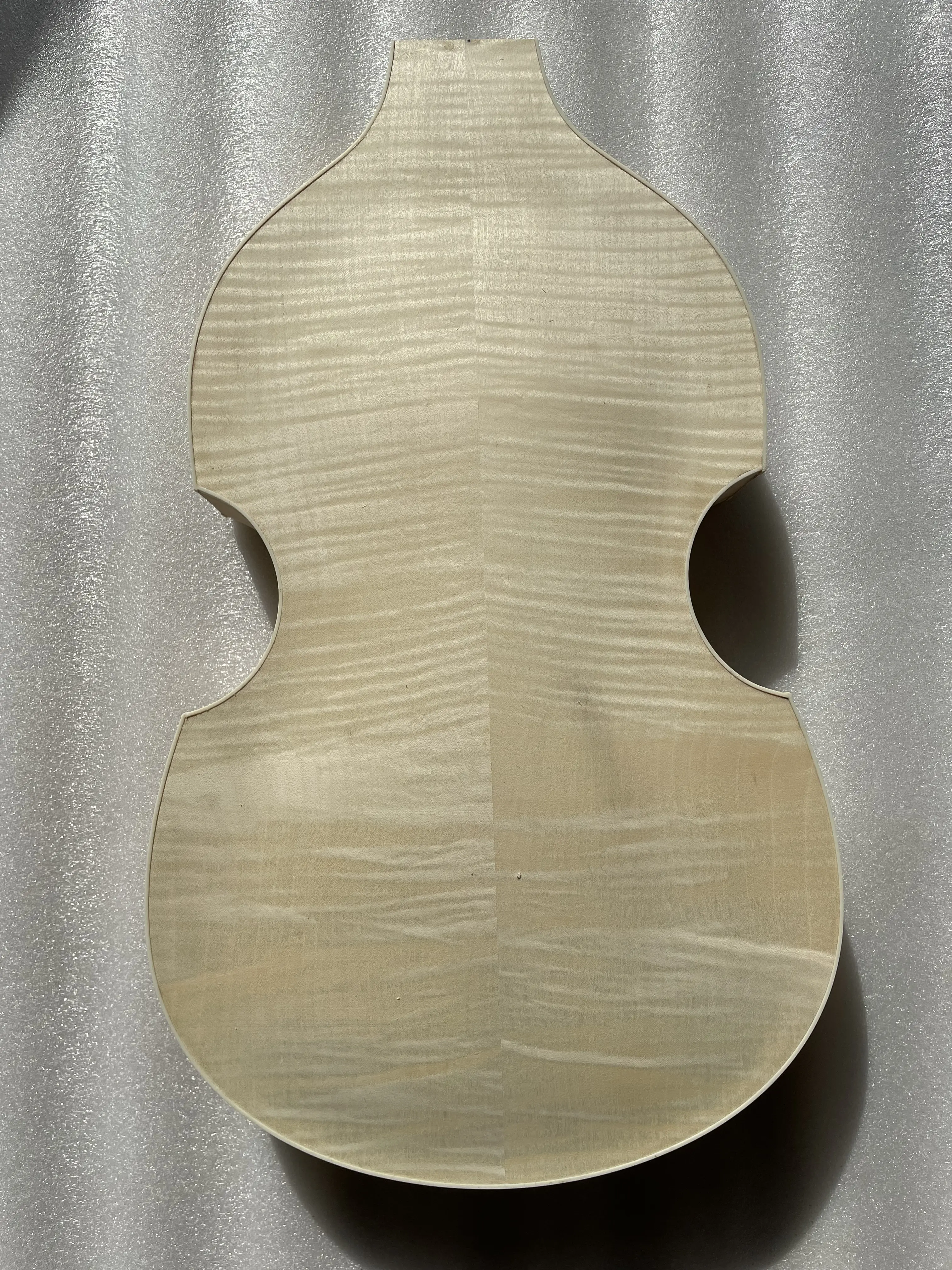 H500/1 Paul Bass Guitar Body, 4 Strings, Unfinished Sound Barrel, Tiger Shadow Flame, Plywood,Maple Back, Spruce Top,Brand New