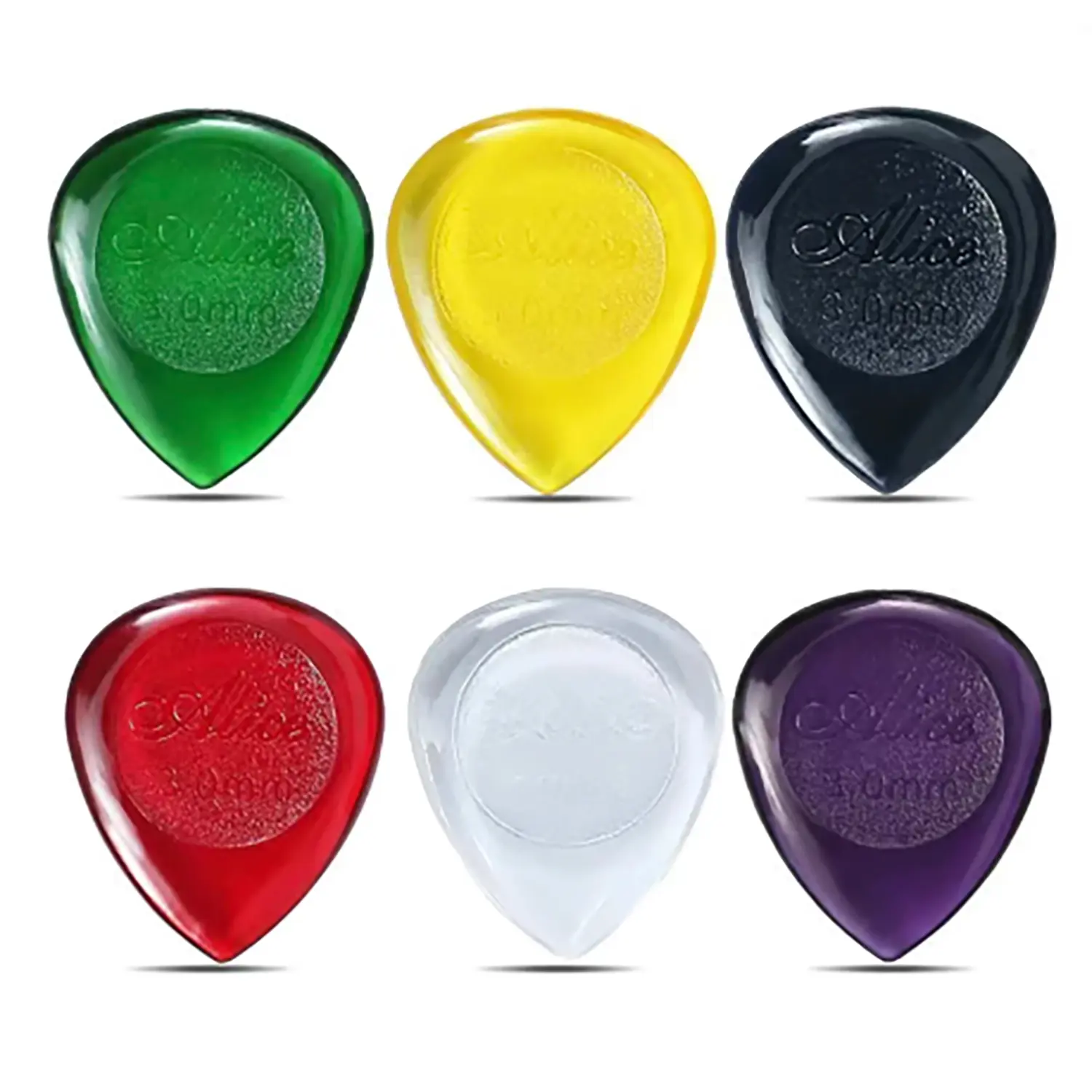 Acoustic Electric Guitar Picks 100 Pcs Plectrum Guitar Accessories With Box Thickness 1.0/2.0/3.0mm Mixed Small/Big Size