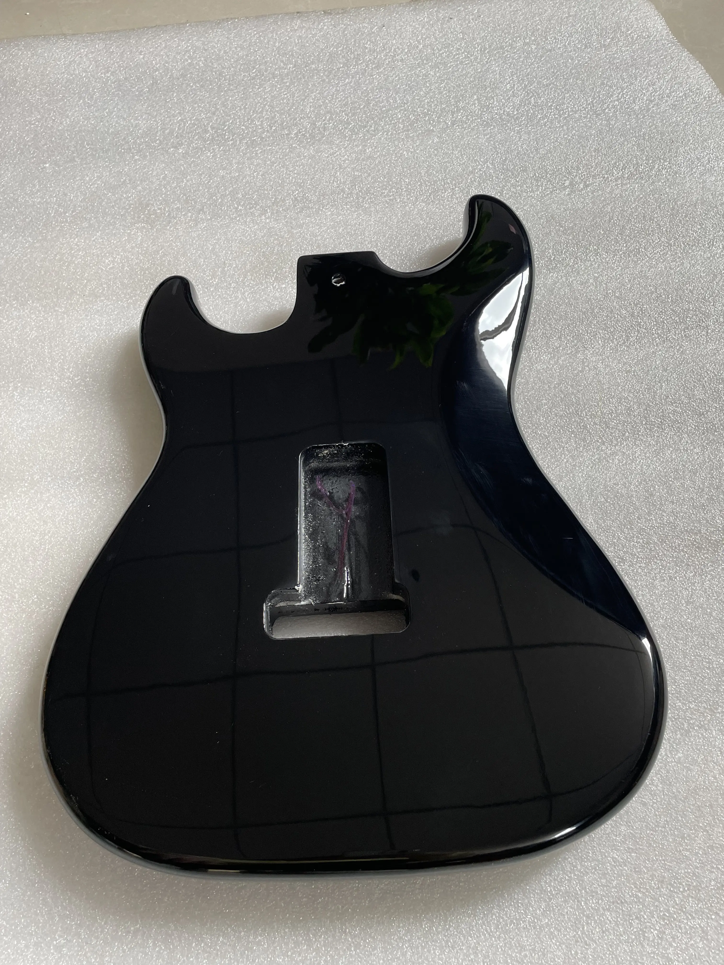 Floyd Rose-Electric Guitar Body, Blank Barrel,Black Gloss Finished Luthier,DIY HSH Hollow Body,High Quality,5.7cm Wide,Brand New