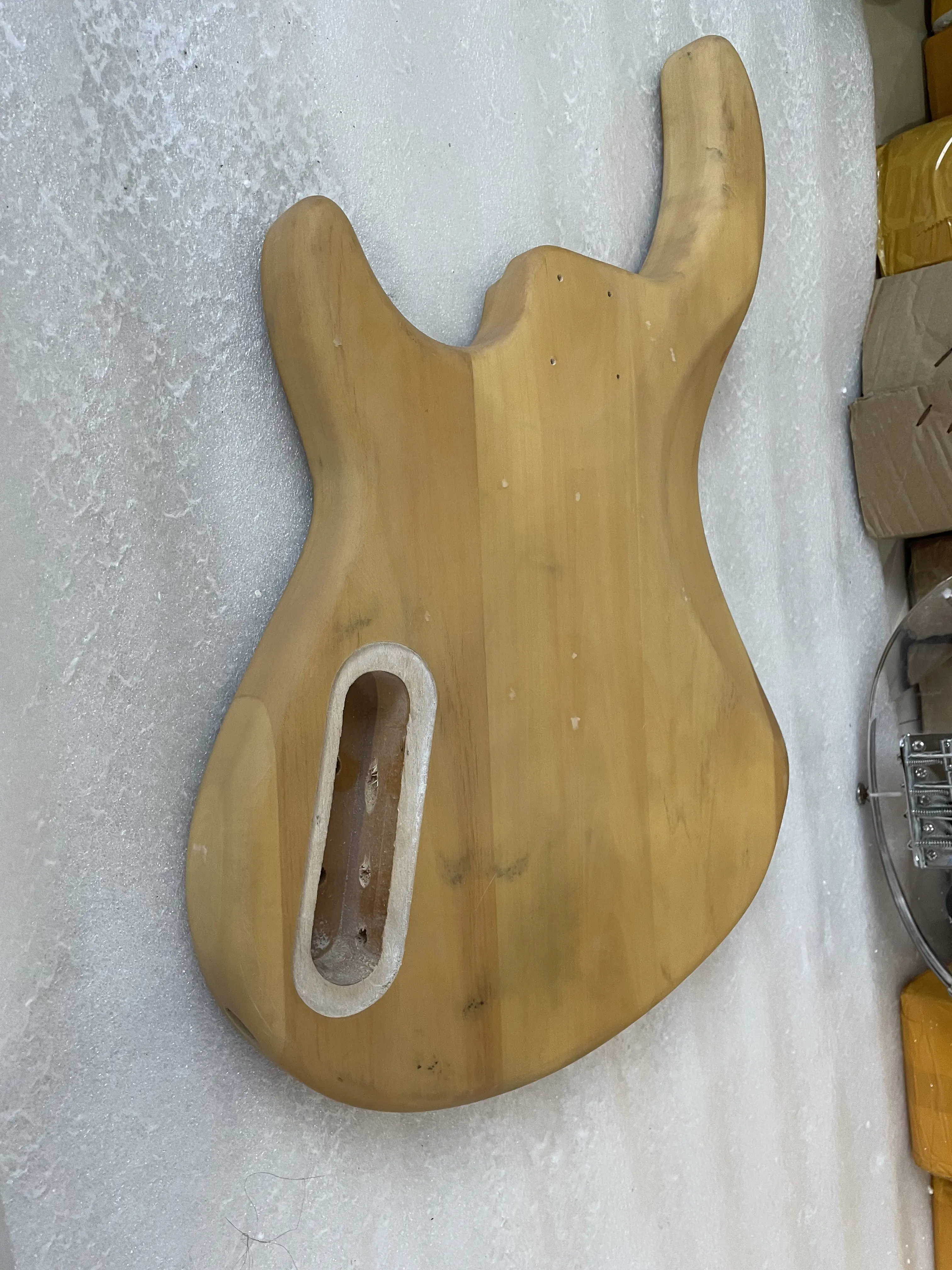 Custom Basswood Bass Guitar Body, 4 Strings, Finished, PJ Style, Costomized Beautiful Pattern Paint, DIY, Stock