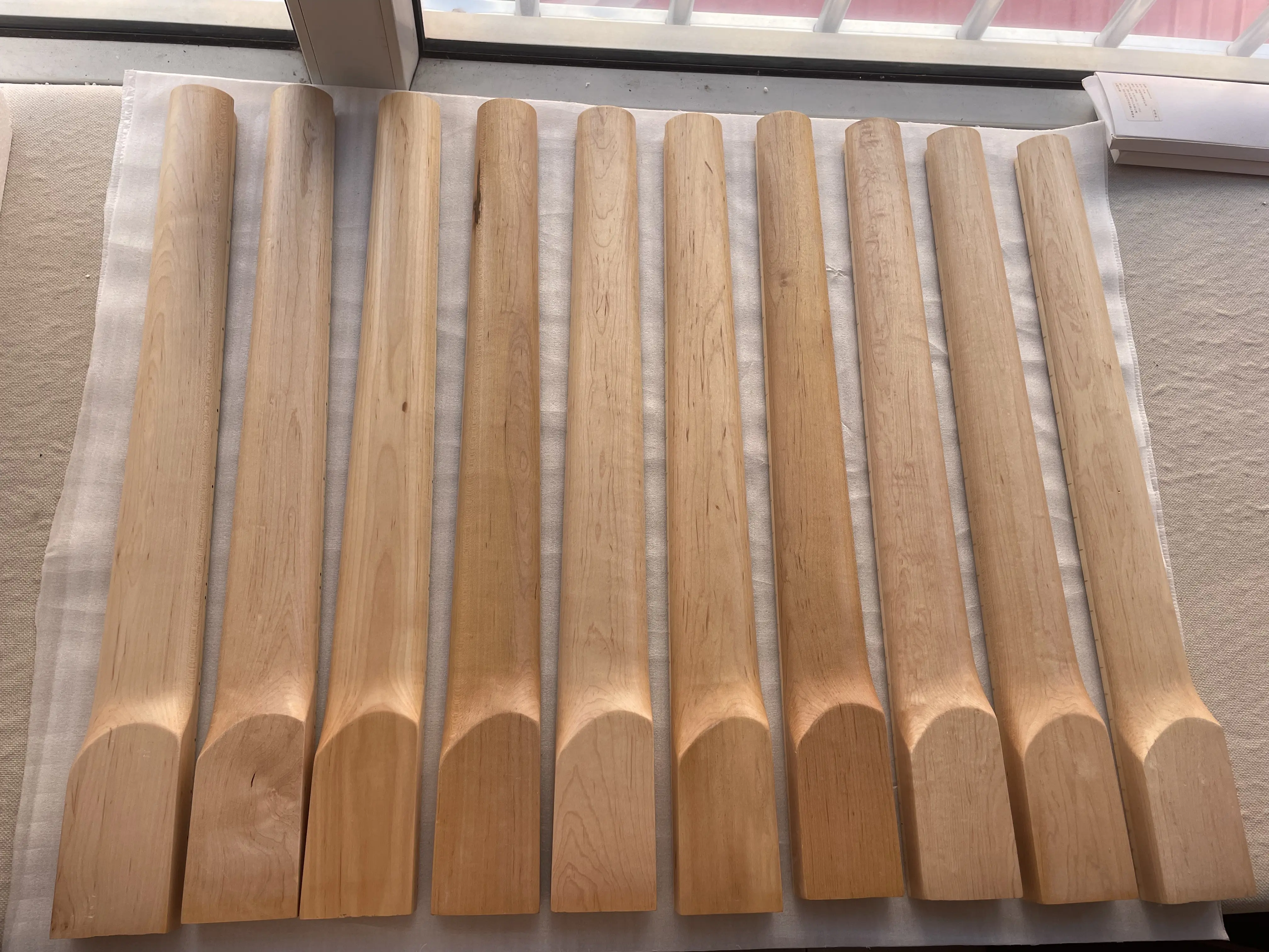 Semi-Finished Canadian Maple Fingerboard for Electric Guitar, 24 Frets, Headless Guitar Neck, Essencial Color, Real Photos