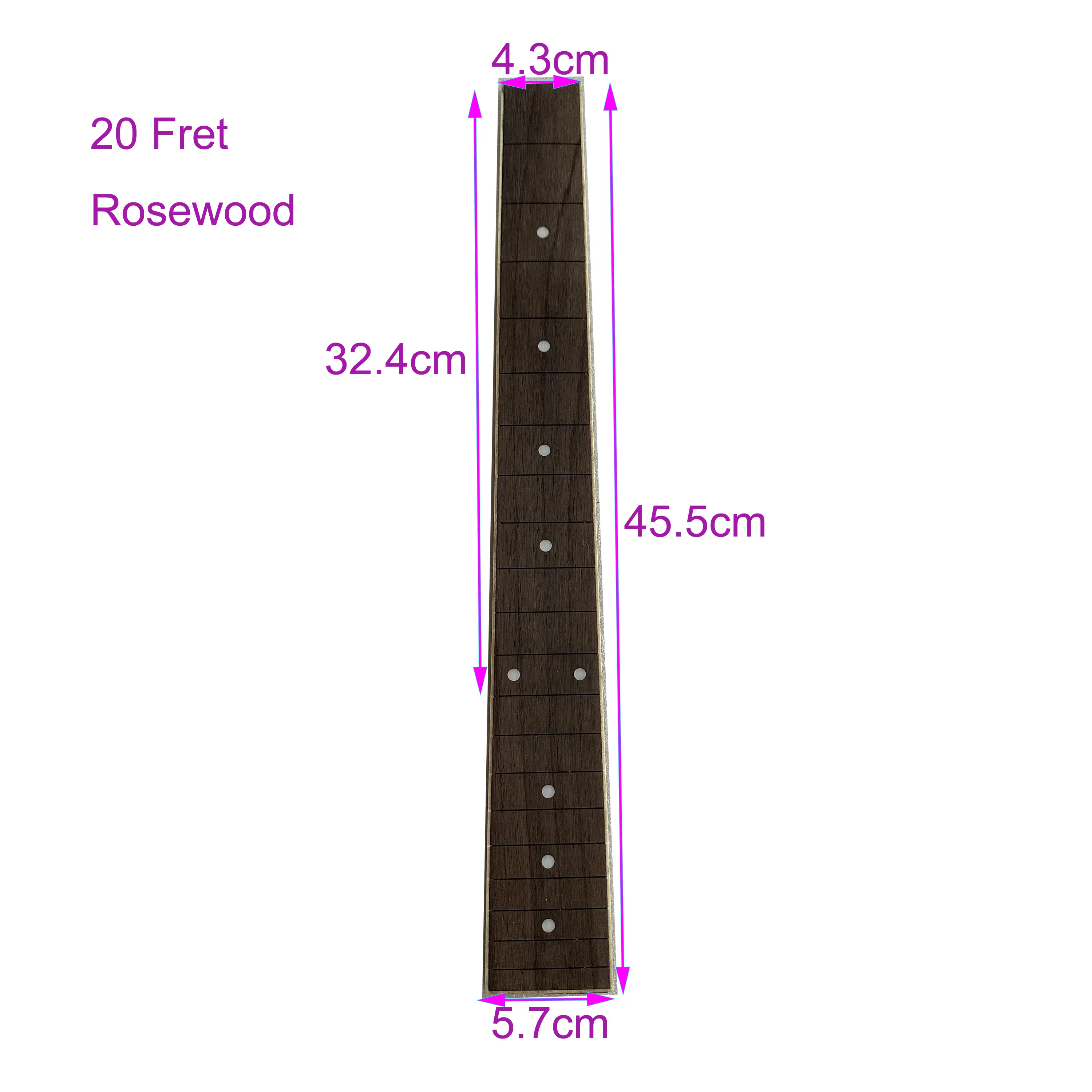 20 Frets DIY Acoustic Folk Guitar Fingerboard with Rare Customized Shape inlaided DIY Accessories Part Real Photos
