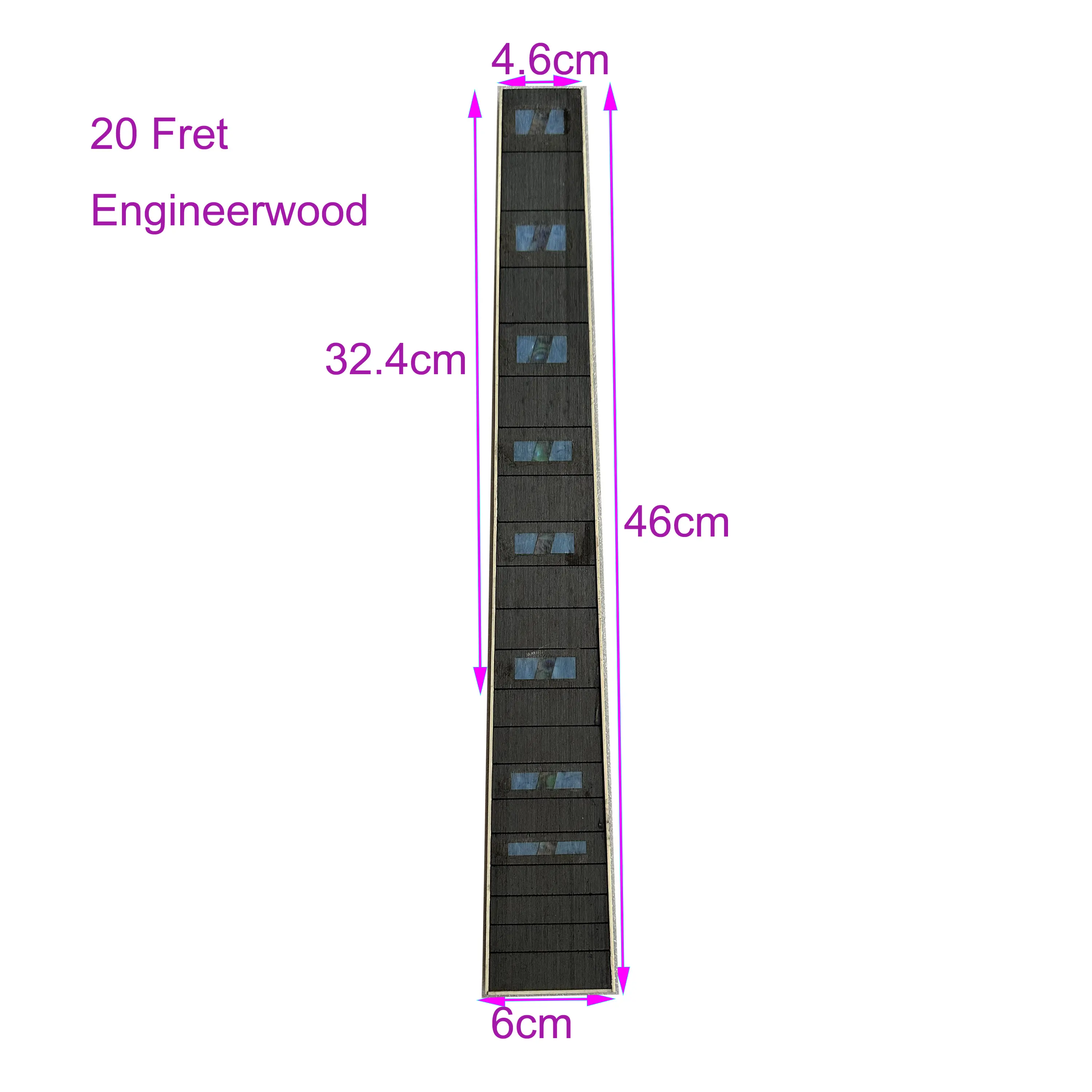 20 Frets DIY Acoustic Folk Guitar Fingerboard with Rare Customized Shape inlaided DIY Accessories Part Real Photos