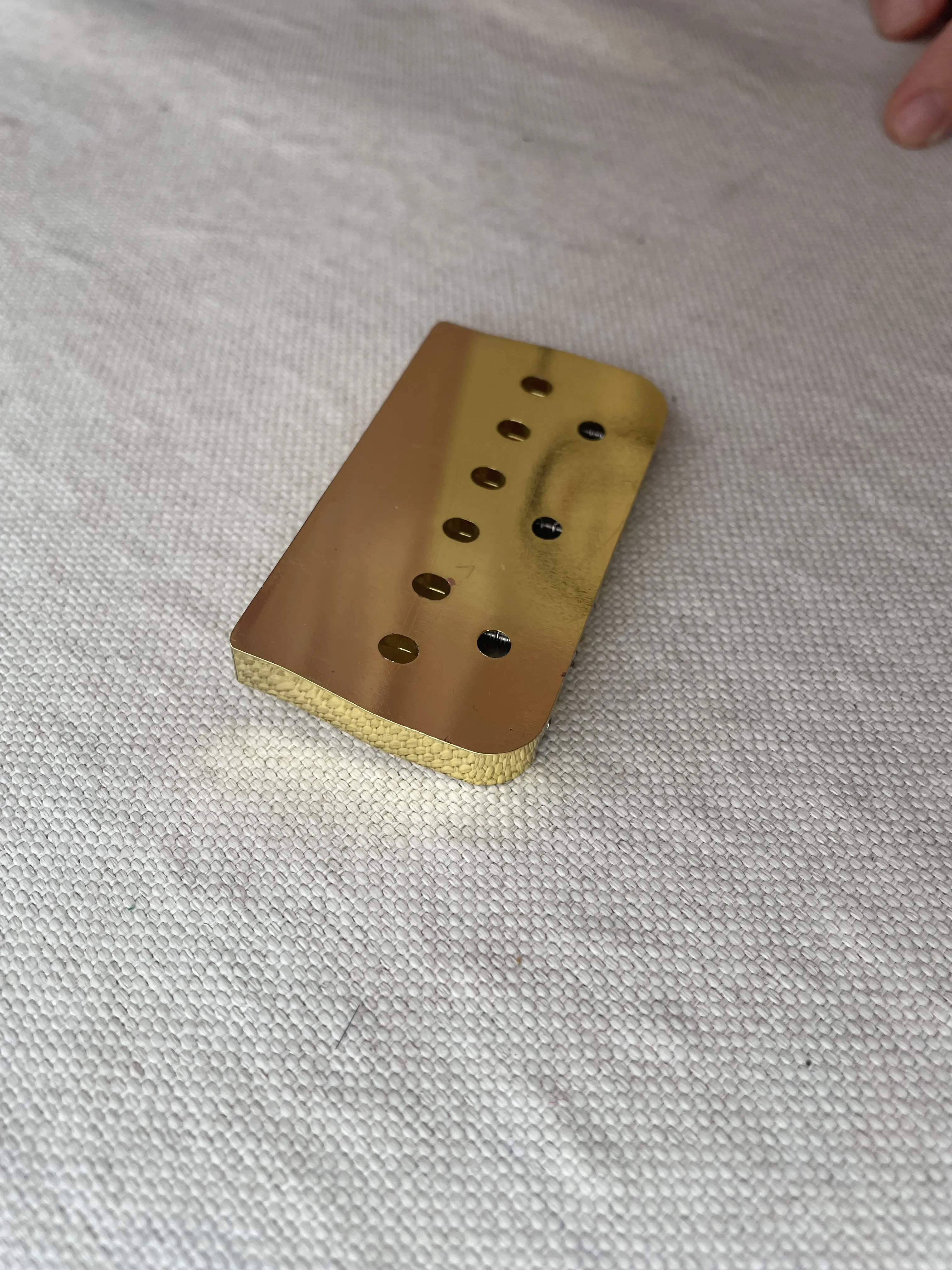 HS Style 6 String Hardtail Brass Guitar Bridge New brand Golden Color Wear Body Fixed Type Fret Electric Guitar Tailpiece Part