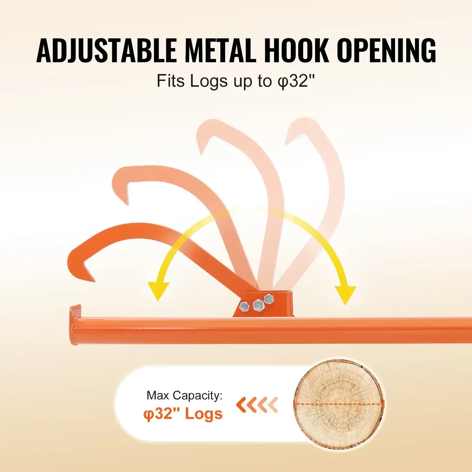 Cant Hook Tool 59 in Heavy Duty Steel Log Roller Forestry Logging Tools
