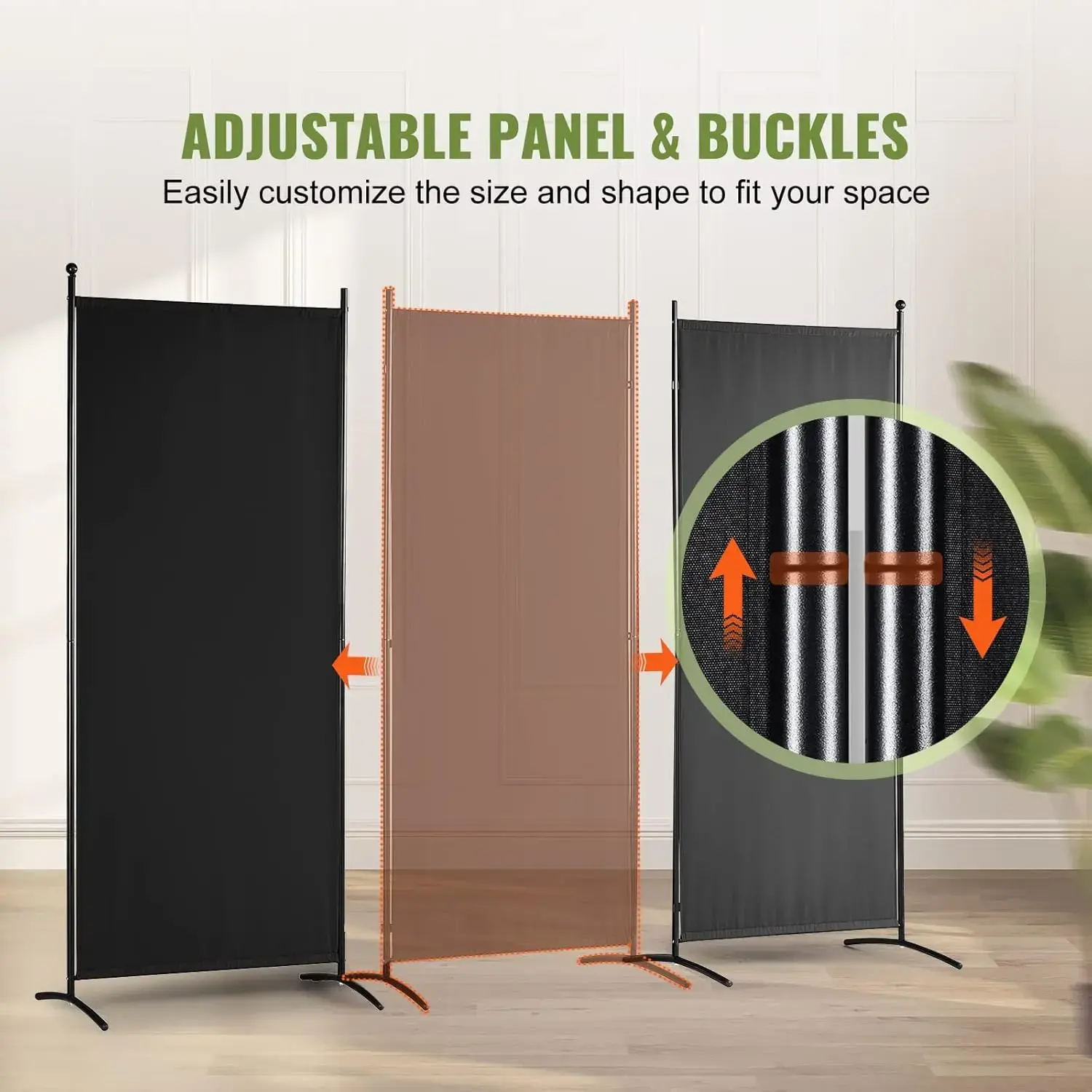 Room Divider, 6.1 ft Room Dividers and Folding Privacy Screens (3-Panel), Fabric Partition Room Dividers for Office