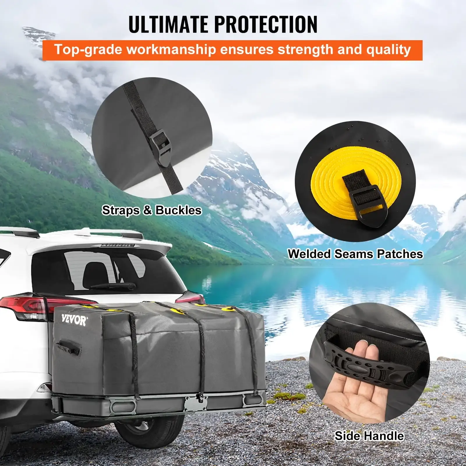Cargo Carrier Bag Car Luggage Storage Hitch Mount Waterproof 20 Cubic