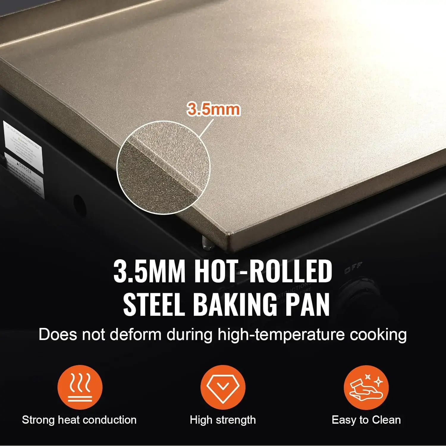 Propane Griddle on Cart, 36" Heavy Duty Manual Flat Top Griddle, Outdoor Cooking Station with Side Shelves