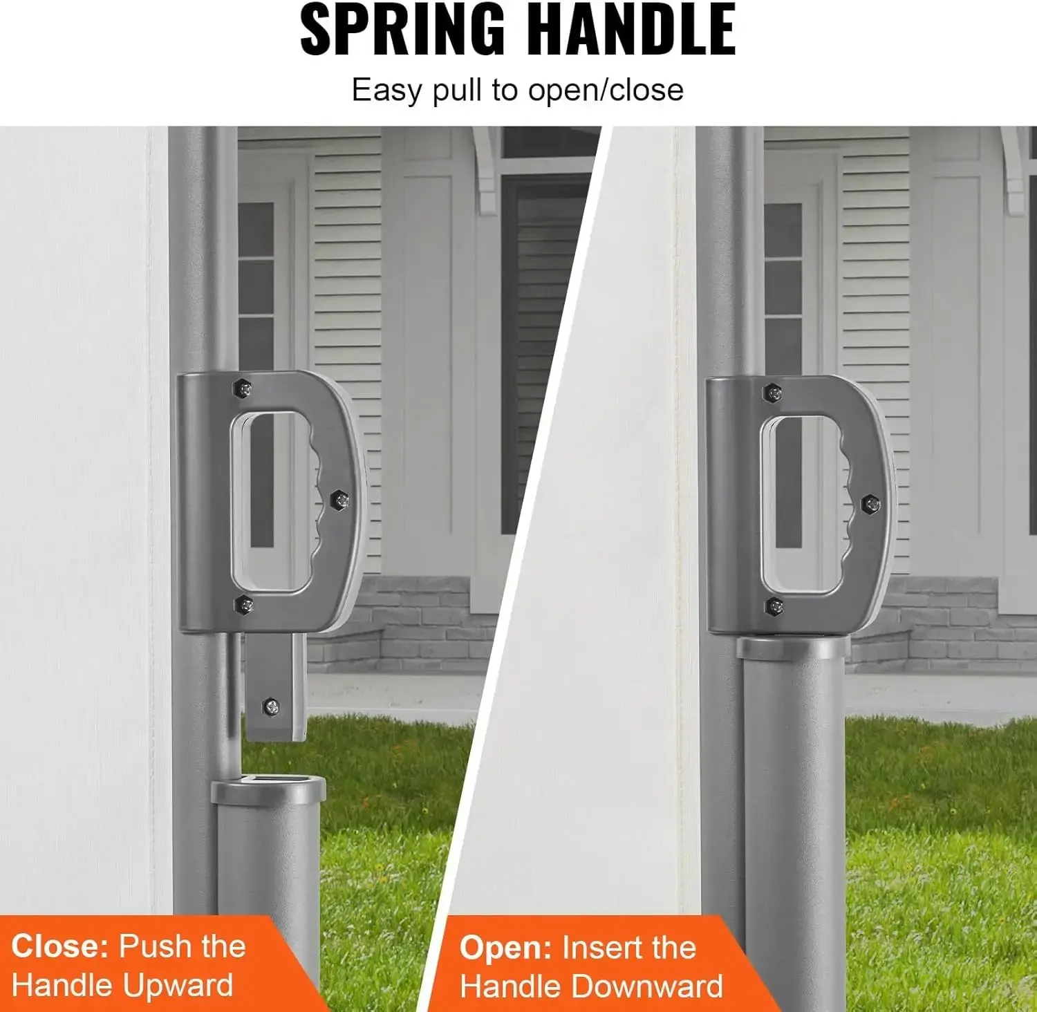 Beige Retractable 63''*236'' Awning-Rugged Full Aluminum Rust-Proof; Patio Sunshine Screen; Wind Screen. Longer Service Life