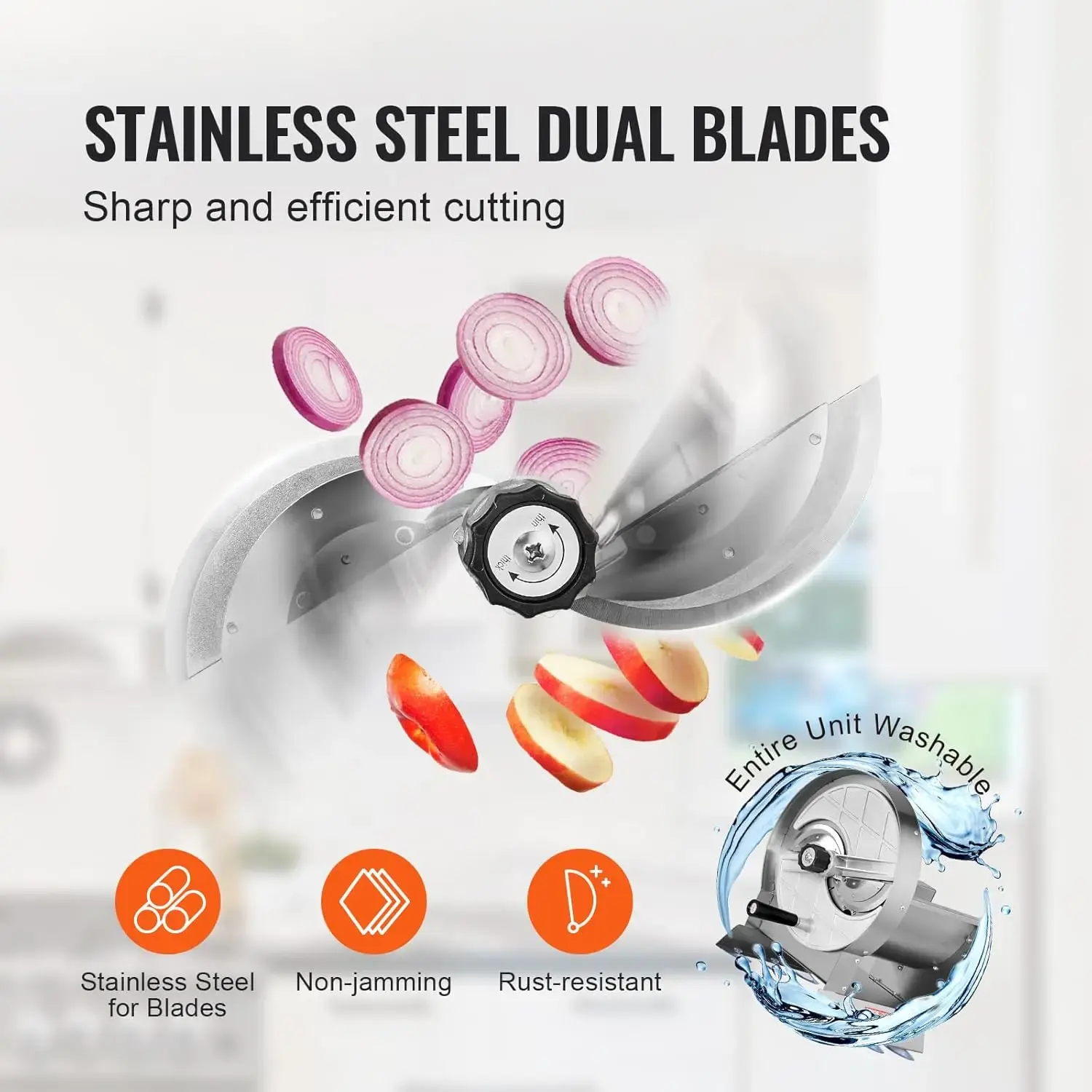 Manual Vegetable Fruit Slicer, 0-0.5"/0-12mm Thickness Adjustable Commercial Slicer Machine