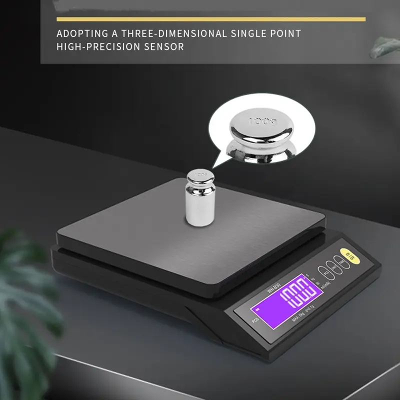 5kg/0.1 Waterproof Electronic Kitchen Scale 10kg Home Digital Rechargeable Stainless Steel Weighing Scale Baking Measuring Tools