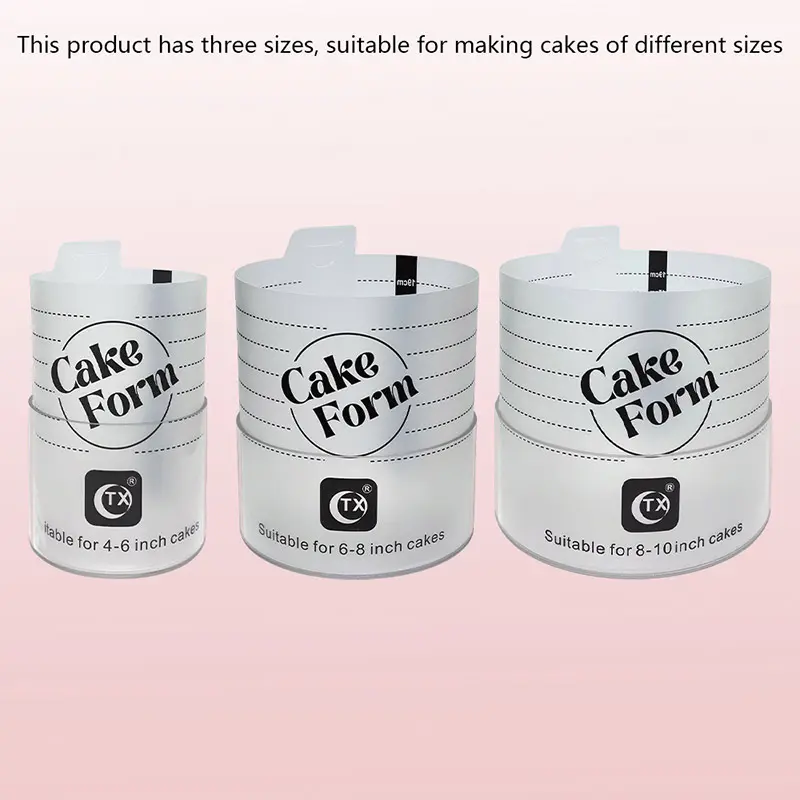 Adjustable Round Acrylic Telescopic Mousse Ring Circle Mold With Scale Heightened Cake Rings For Baking