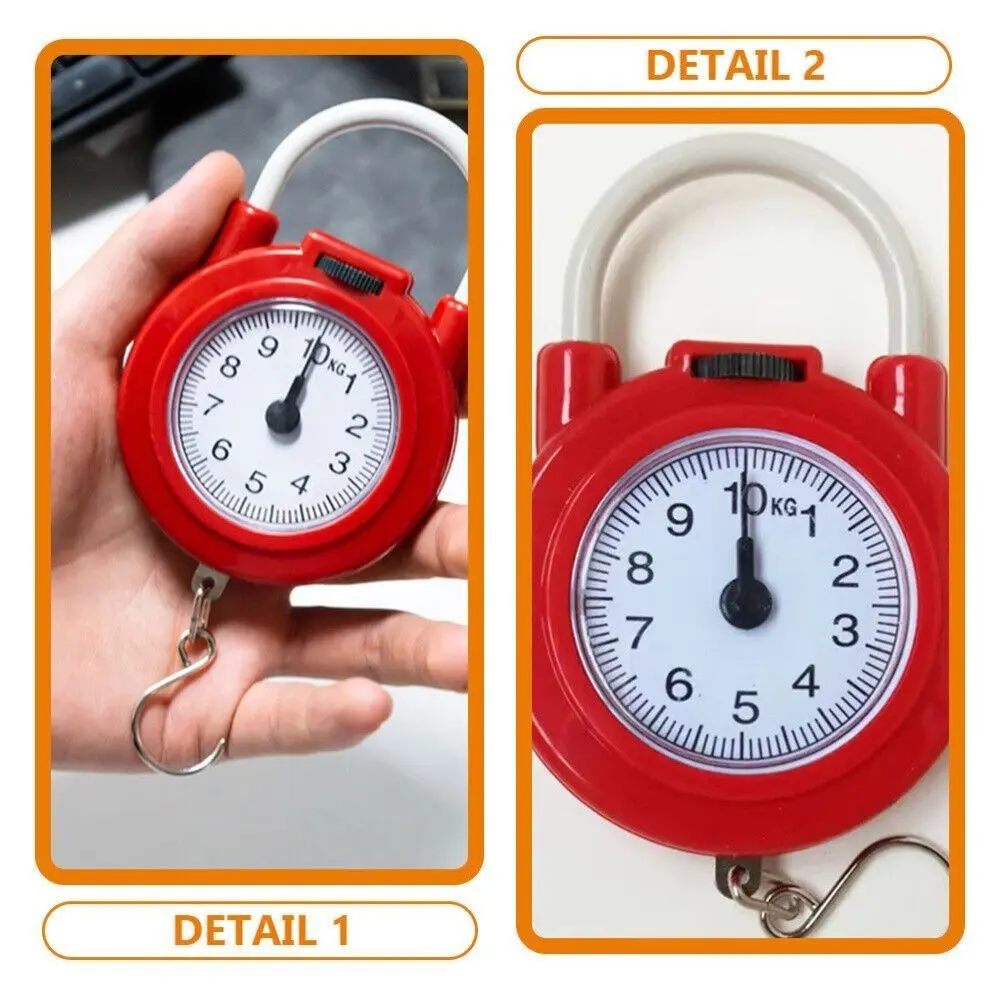 Portable Metal Hanging Scale with Hook High Precision Weight Scale Plastic Spring Scale