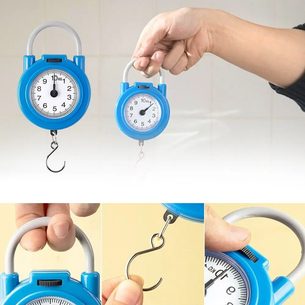 Portable Metal Hanging Scale with Hook High Precision Weight Scale Plastic Spring Scale