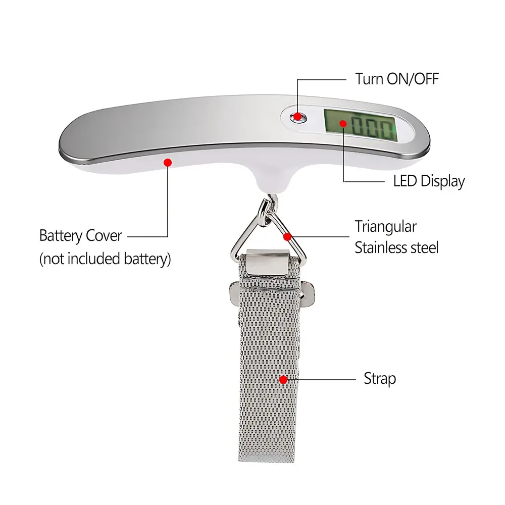 Portable Luggage Scale LCD Digital Electronic Hanging Scale Weight Balance suitcase Travel Scale