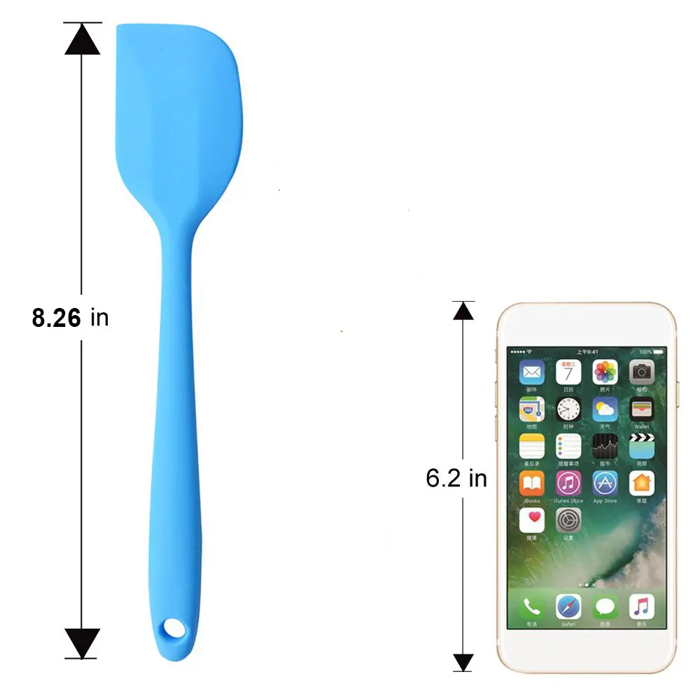 Silicone Spatulas Non-Stick Flexible Rubber Cake Cream Butter Spatula Heat Resistant Scraper Baking Spoon Cooking Mixing Tool