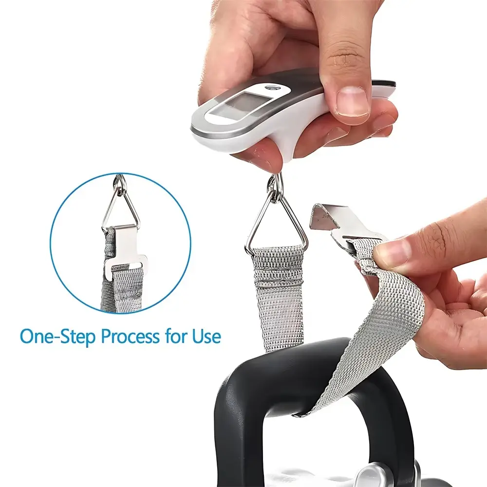 Portable High Precision Scale Digital LCD Display Suitcase Travel Bag Hanging Steelyard Hook Balance Scale Tools 110lb/50kg