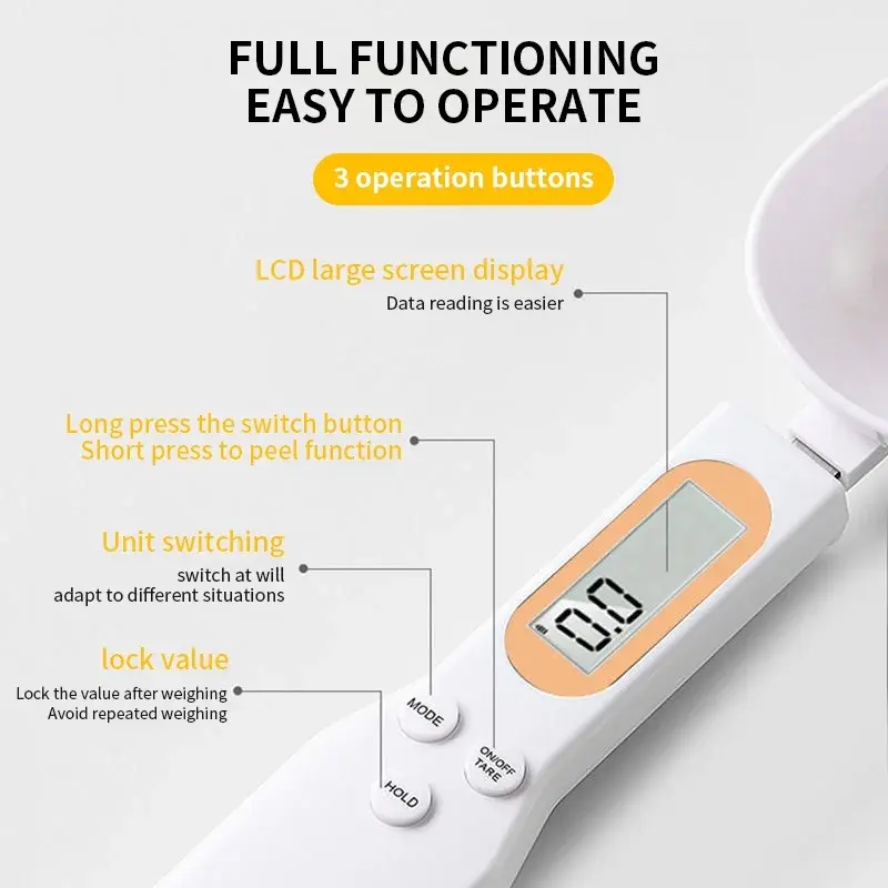 Kitchen Electronic Scale 500g 0.1g LCD Digital Measuring Food Flour Digital Spoon Scale Mini Kitchen Tool for Milk Coffee Scale