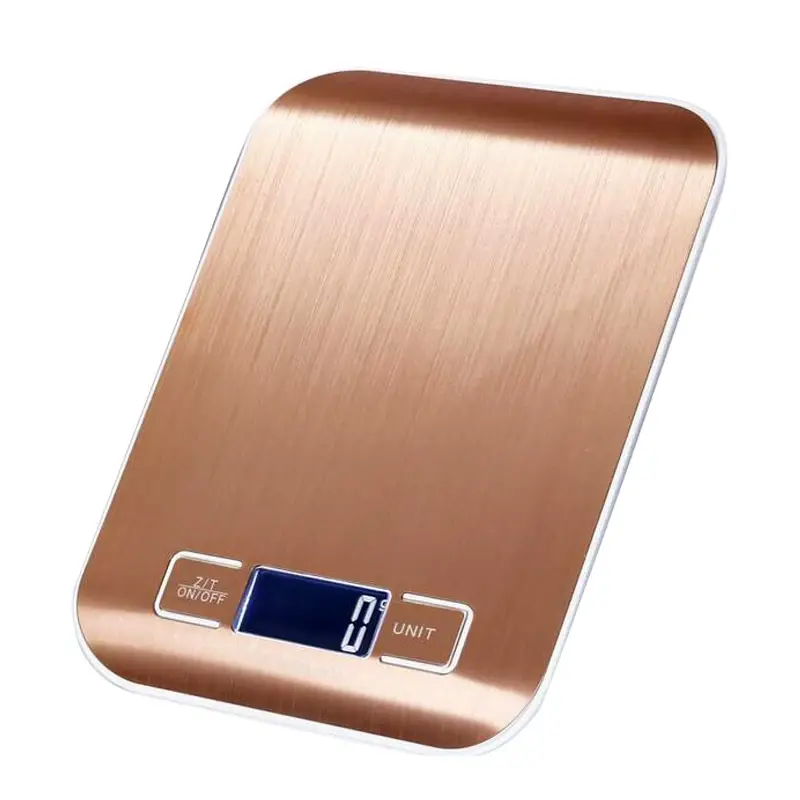 5kg/1g Or 10kg/1g Backlight Digital Kitchen Scale Stainless Steel Platform Weighting Balance Food Scale Rosegold / Silver
