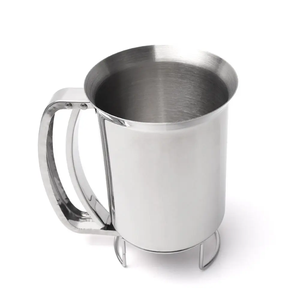 Steel Baking Cupcake Batter Dispenser 600ml Batter Dispenser Funnel Valve Measuring Cup