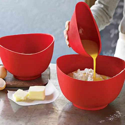 Silicone Mixing bowl baking Nozzle scale egg beater blender