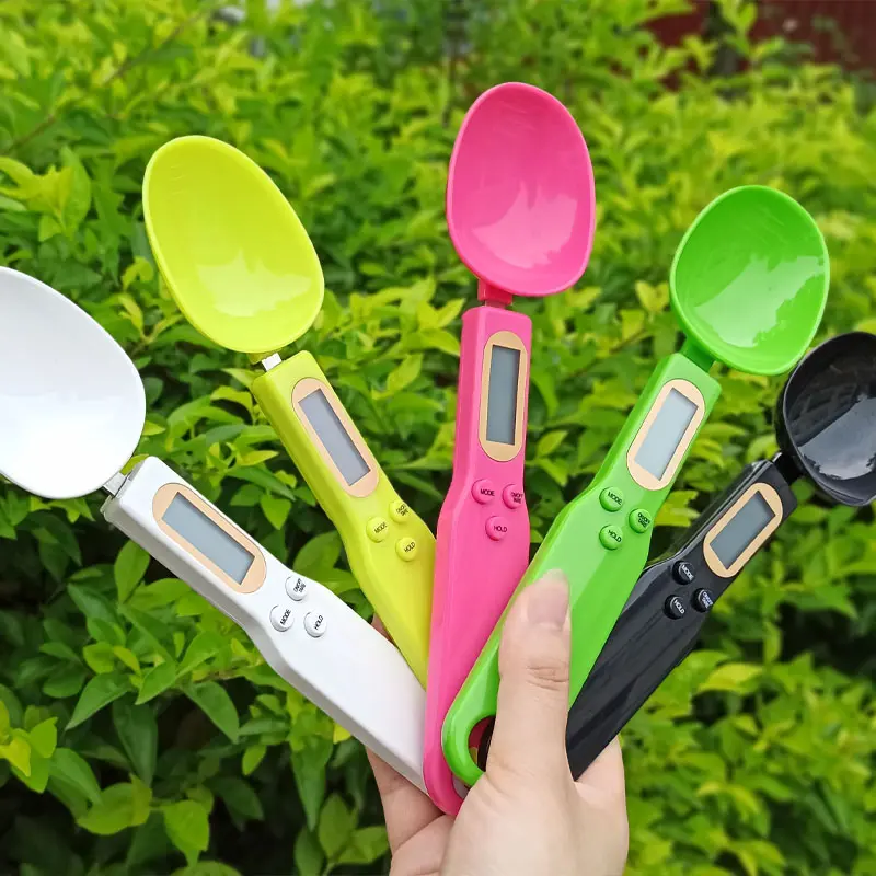 500g/0.1g rechargable spoon Scale LCD Digital Kitchen Measuring Gram Electronic for hanging weighing tool drop shipping