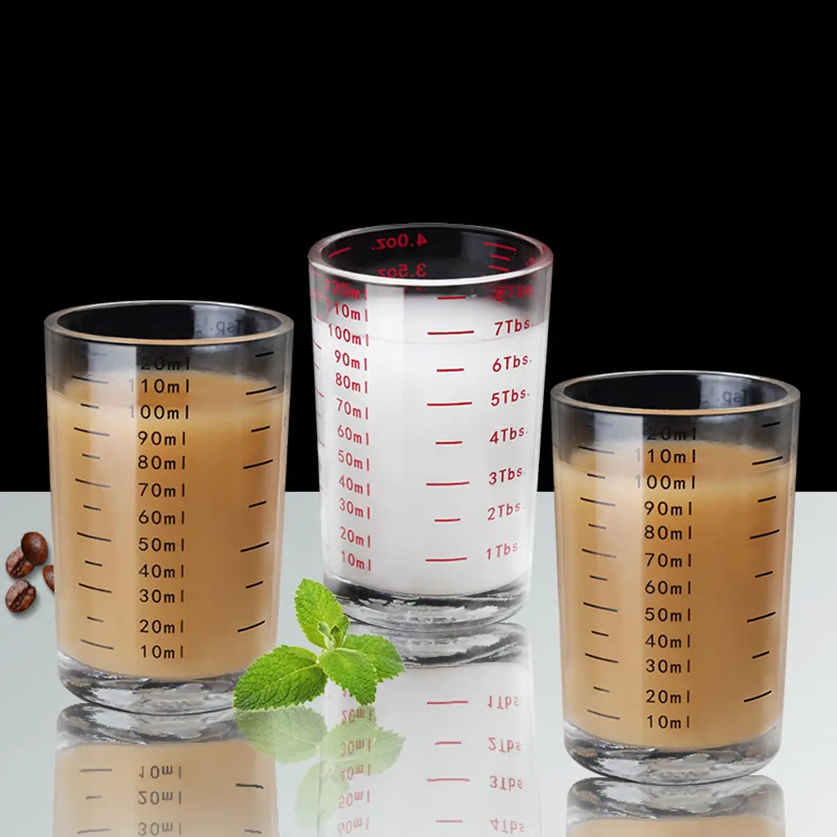 4 Ounce/120ML Heavy Duty Heat-resistant Bar Accessories Measuring Cup Bartender Tools Shot Glass Jigger