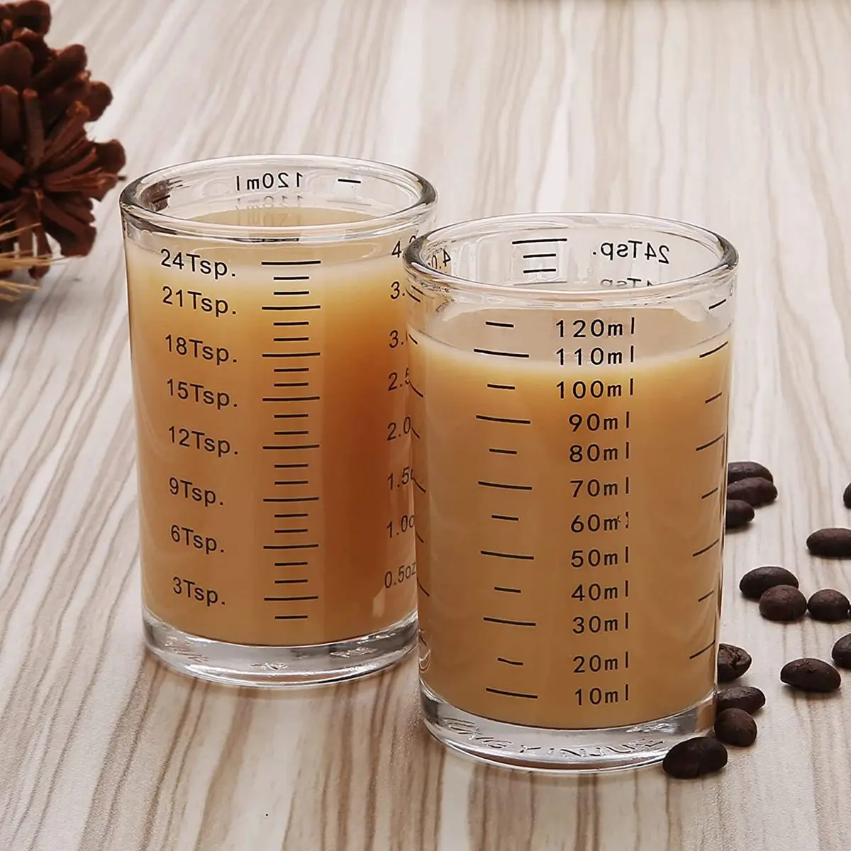 4 Ounce/120ML Heavy Duty Heat-resistant Bar Accessories Measuring Cup Bartender Tools Shot Glass Jigger