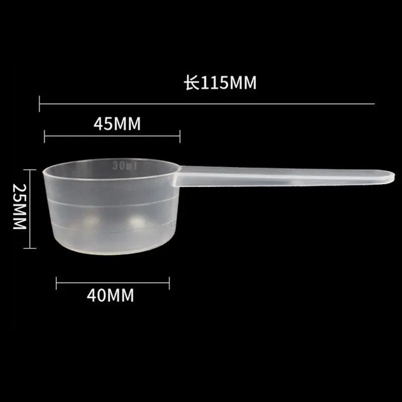 Measuring Spoon 30-70ml Kitchen Plastic Measuring Coffee Scoop with Scale Baking Utensils Milk Powder Laboratory Liquid Spoon