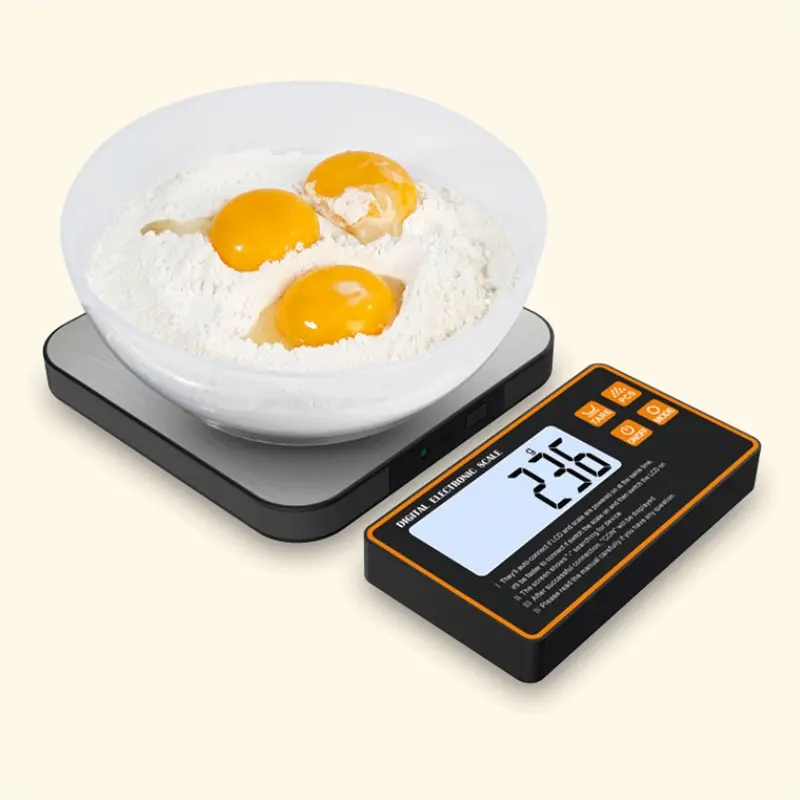 Wireless Kitchen Scale with Remote Display Stainless Steel Pan Magnetic Digital Electronic 15KG for Food Meal Prep