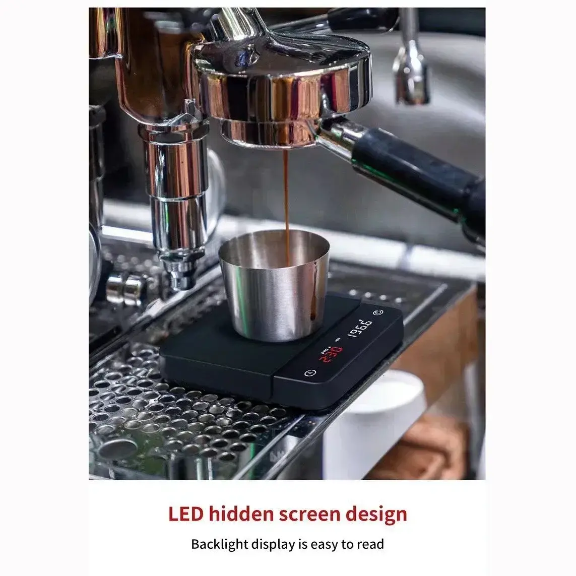 Tiny Espresso Coffee Kitchen Scale SearchPean Mini Smart Timer USB 2kg/0.1g Send Pad Man Woman Gift Timer Digital Weight Scale